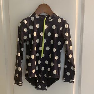 Two size 2-3 Primary one piece long sleeve bathing suits